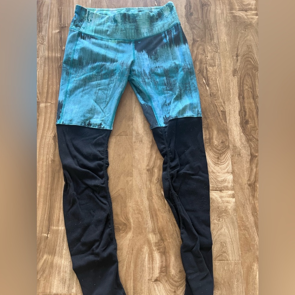 Blue and Black Goddess Leggings